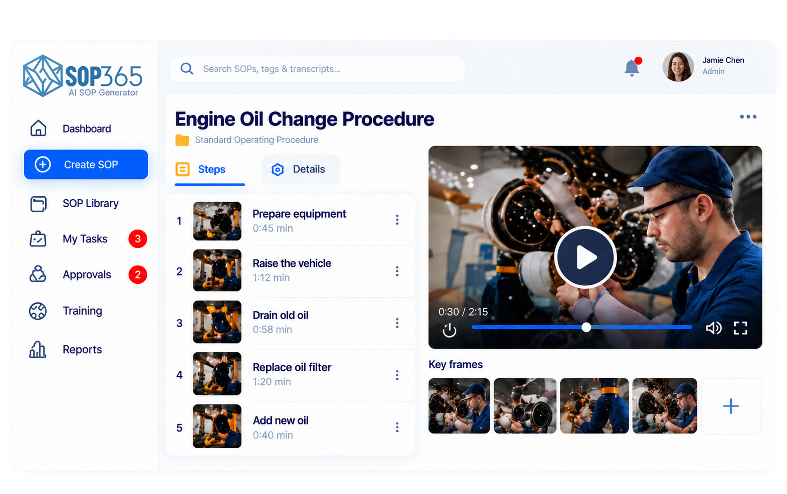 AI SOP editor
